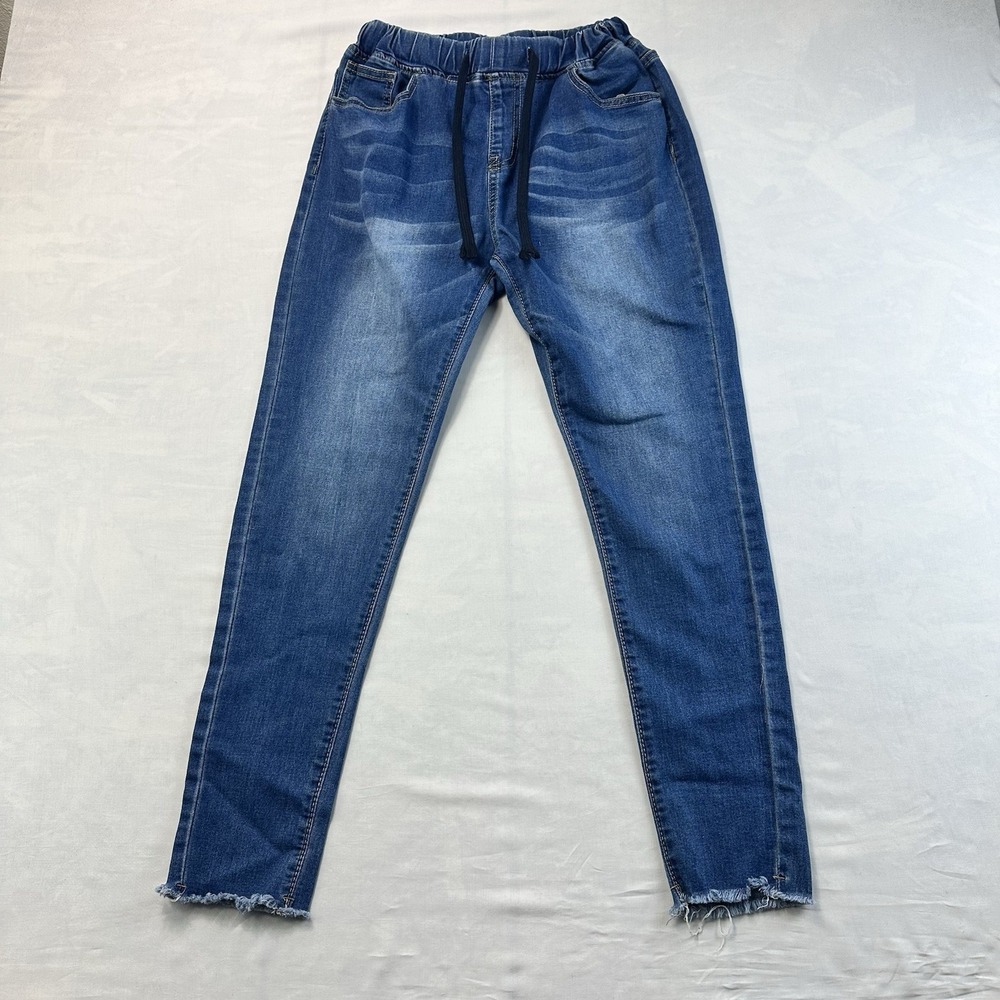 California Vintage Women's Jogger Jeans Small Medium Wash Drawstring Stretch